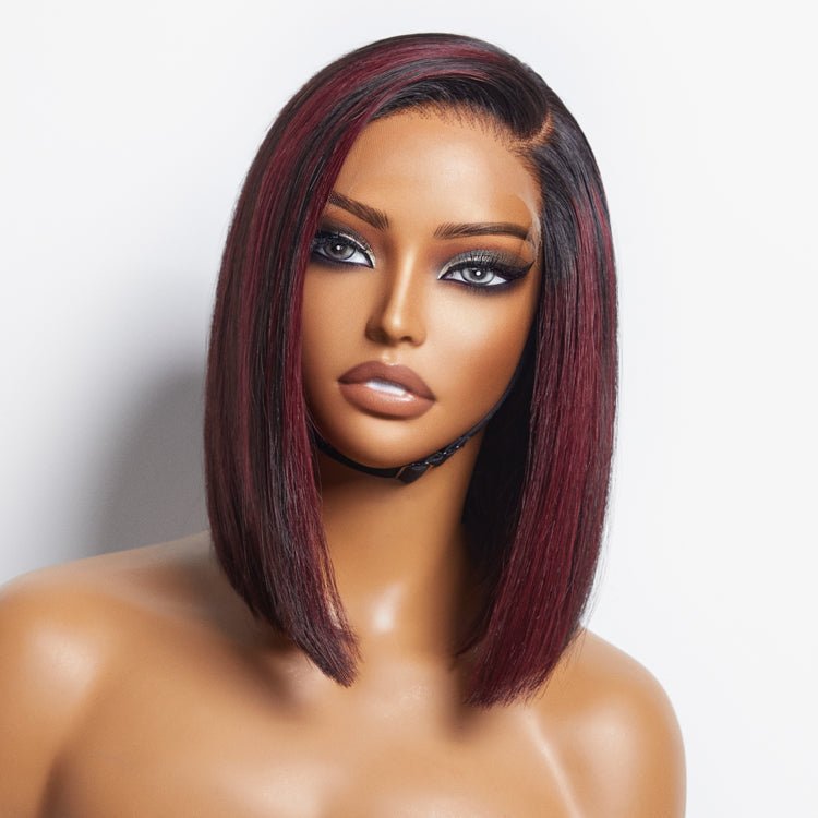 Highlights Silky Blunt Cut Bob Wigs - Wigtrends