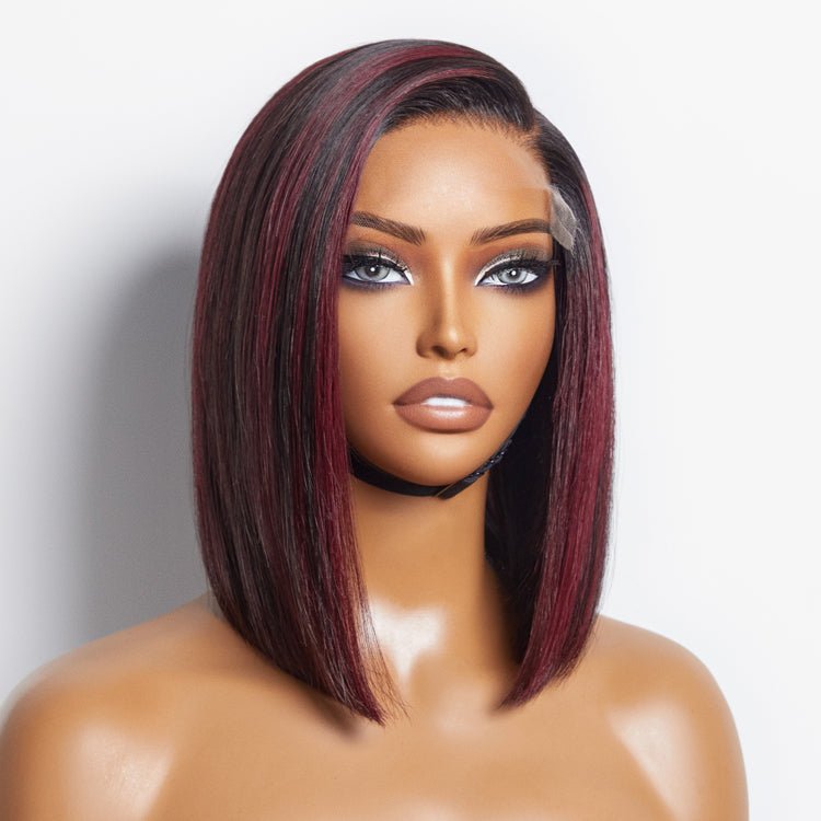 Highlights Silky Blunt Cut Bob Wigs - Wigtrends