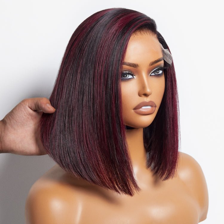 Highlights Silky Blunt Cut Bob Wigs - Wigtrends
