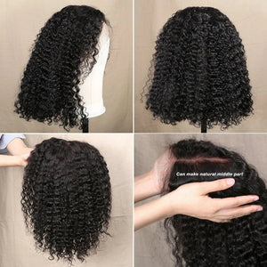 HOT SALE Bob HD Lace Black Wig Curly/Straight Human Hair Wigs - Wigtrends
