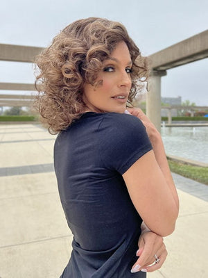 Human Hair Curly hair Wigs Lace Front Wig Layered Bob Wig - Wigtrends