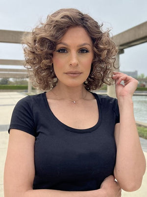 Human Hair Curly hair Wigs Lace Front Wig Layered Bob Wig - Wigtrends