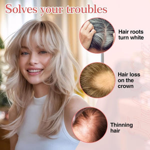 Human Hair Toppers for women 10 Inch Clip in Bangs 100% Human Hair Toppers for Thinning Hair Cover Hair Pieces with Silk Base - Silver White - Wigtrends