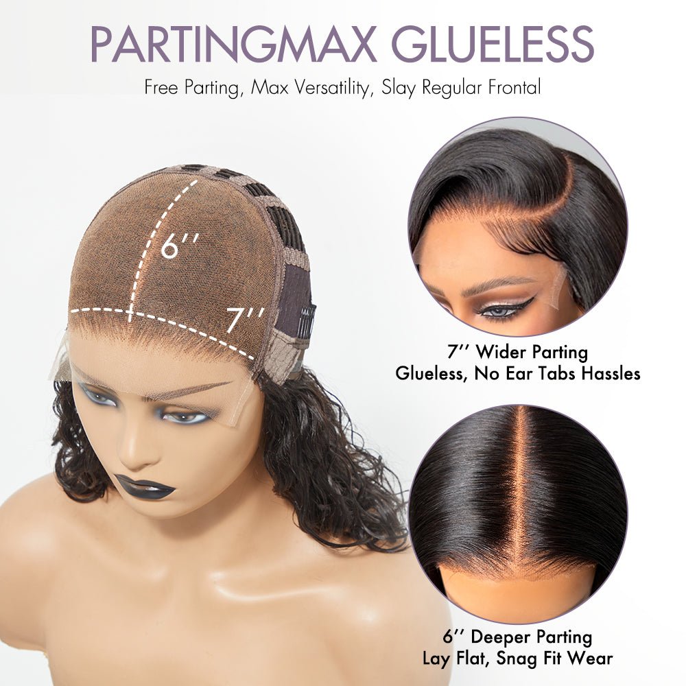 Human Hair Wig Glueless Wig Chestnut Brown Highlights 7x6 Closure HD Lace Long Curly Wig Breathable Cap - Wigtrends
