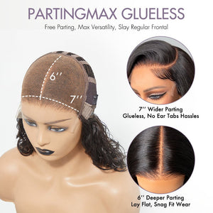 Human Hair Wig Glueless Wig Chestnut Brown Highlights 7x6 Closure HD Lace Long Curly Wig Breathable Cap - Wigtrends