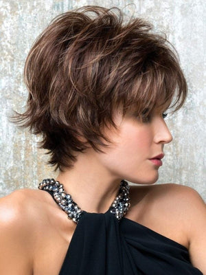 Human Hair Wigs Lace Front Wig Short Layered Elf Short Hair Wig - Wigtrends