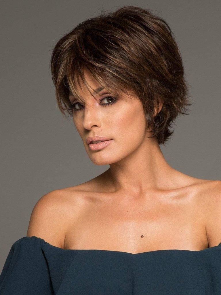 Human Hair Wigs Lace Front Wig Short Layered Elf Short Hair Wig - Wigtrends