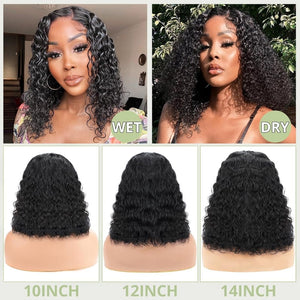 Human Hair Wigs Short Curly Bob 4x4 Lace Front Wigs Closure Glueless Wig - Wigtrends