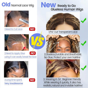 Human Hair Wigs Short Curly Bob 4x4 Lace Front Wigs Closure Glueless Wig - Wigtrends