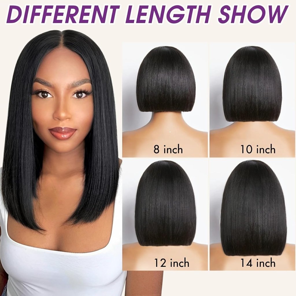 Human Hair Wigs Short Curly Bob 4x4 Lace Front Wigs Closure Glueless Wig - Wigtrends