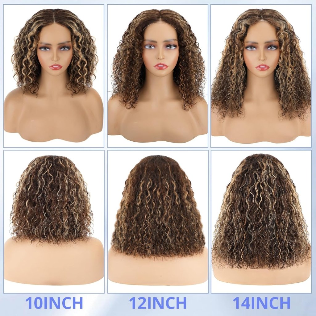Human Hair Wigs Short Curly Bob 4x4 Lace Front Wigs Closure Glueless Wig - Wigtrends