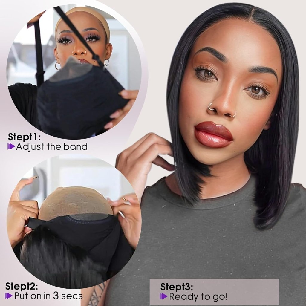 Human Hair Wigs Short Curly Bob 4x4 Lace Front Wigs Closure Glueless Wig - Wigtrends