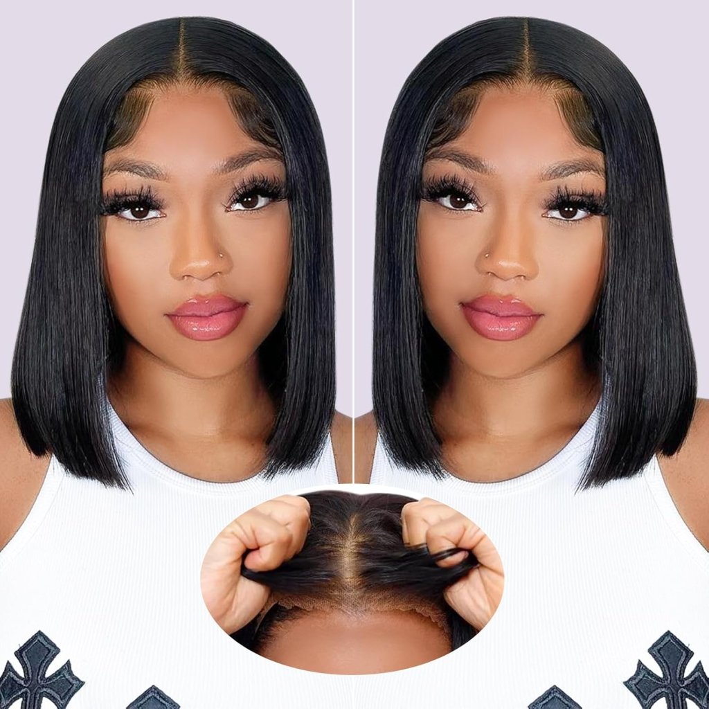 Human Hair Wigs Short Curly Bob 4x4 Lace Front Wigs Closure Glueless Wig - Wigtrends