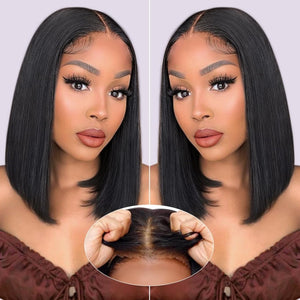 Human Hair Wigs Short Curly Bob 4x4 Lace Front Wigs Closure Glueless Wig - Wigtrends