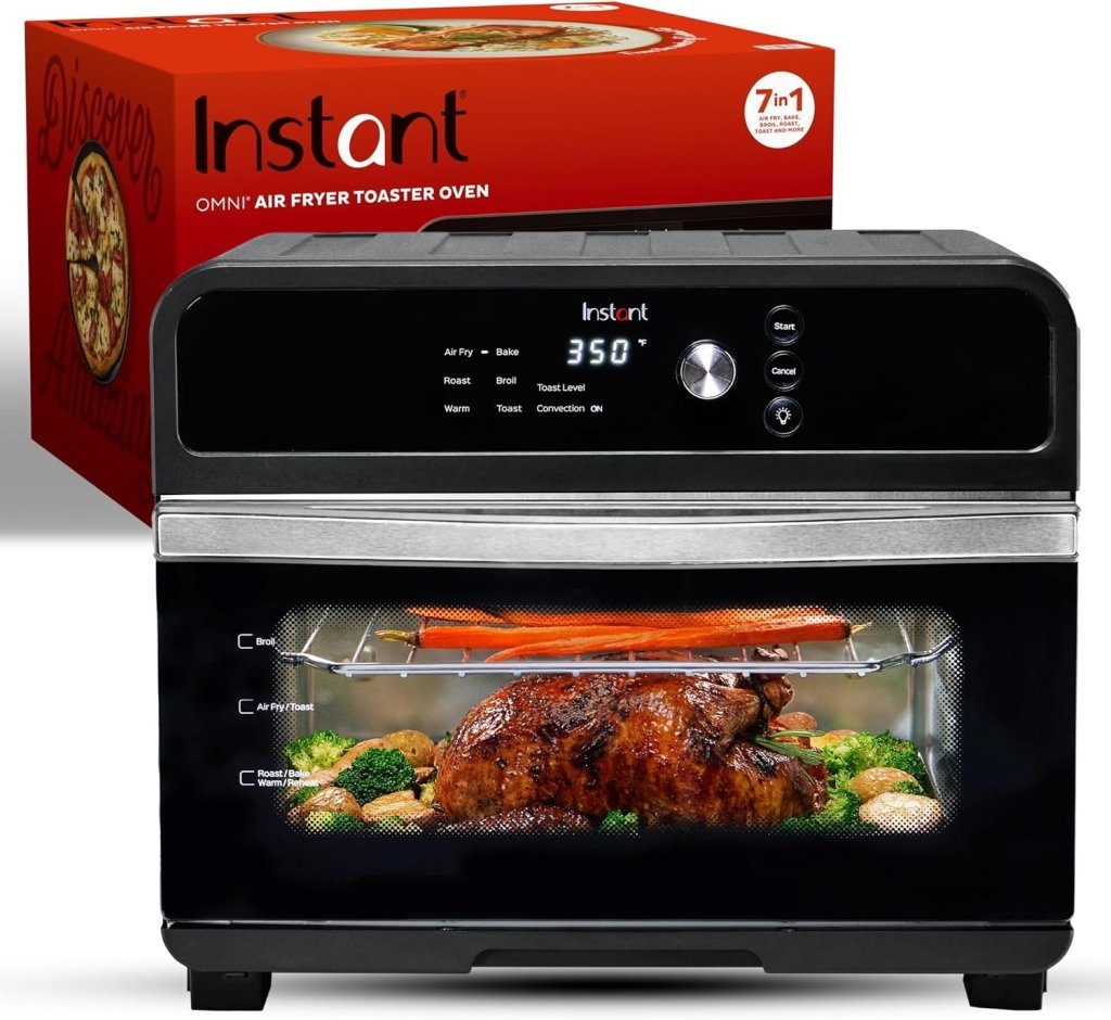 Instant Pot Omni Plus 19QT/18L Toaster Oven Air Fryer, 10 - in - 1 Functions, Fits 12" Pizza, Crisp, Broil, Bake, Roast, Toast, Warm, Convection, 100+ In - App Recipes, from the Makers of Instant Pot, Black - Wigtrends
