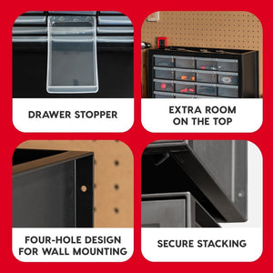 IRIS USA Screw Tool Organizer Small Parts Cabinet Chest, 44 - Drawer Hardware Electronics Nuts Bolts Storage Drawers Organization Toolbox Garage Craft Business Teacher Beads Scrapbook Art Hobby - Black - Wigtrends