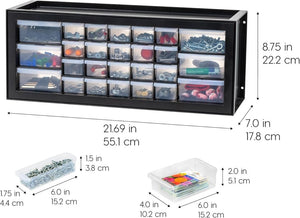 IRIS USA Screw Tool Organizer Small Parts Cabinet Chest, 44 - Drawer Hardware Electronics Nuts Bolts Storage Drawers Organization Toolbox Garage Craft Business Teacher Beads Scrapbook Art Hobby - Black - Wigtrends