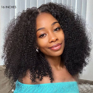 Kinky Curly Full Hair Glueless 5x5 Closure Lace Long Curly Wig Ready to Go - Wigtrends