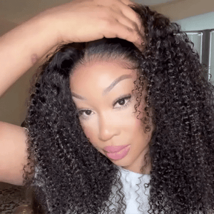Kinky Curly Full Hair Glueless 5x5 Closure Lace Long Curly Wig Ready to Go - Wigtrends