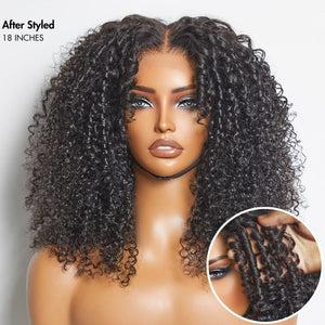 Kinky Curly Full Hair Glueless 5x5 Closure Lace Long Curly Wig Ready to Go - Wigtrends