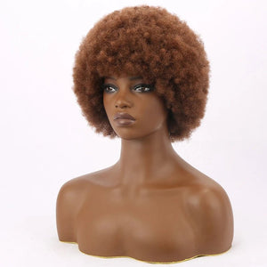 Kinky Curly Synthetic Short Bob Wig - Wigtrends