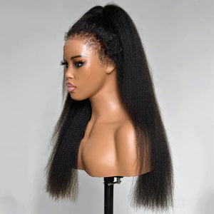Kinky Straight Lace Front Long Wigs - Wigtrends