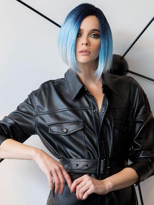Lace Front Wigs Short Wavy Bob Wig With Bang 100% Human Hair - Wigtrends