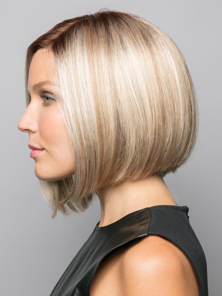 Lace Front Wigs Short Wavy Bob Wig With Bang 100% Human Hair - Wigtrends