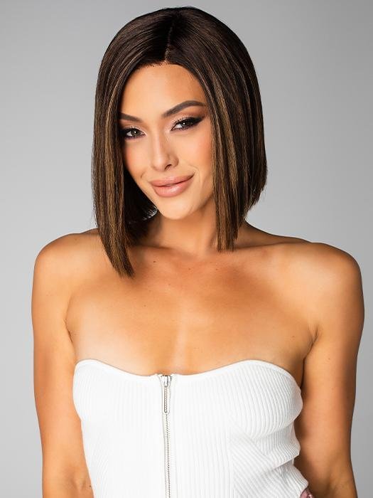 Lace Front Wigs Short Wavy Bob Wig With Bang 100% Human Hair - Wigtrends