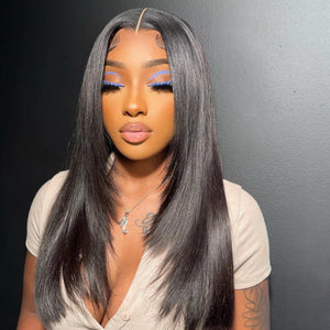 Layered Bone Straight Lace Front Wigs - Wigtrends