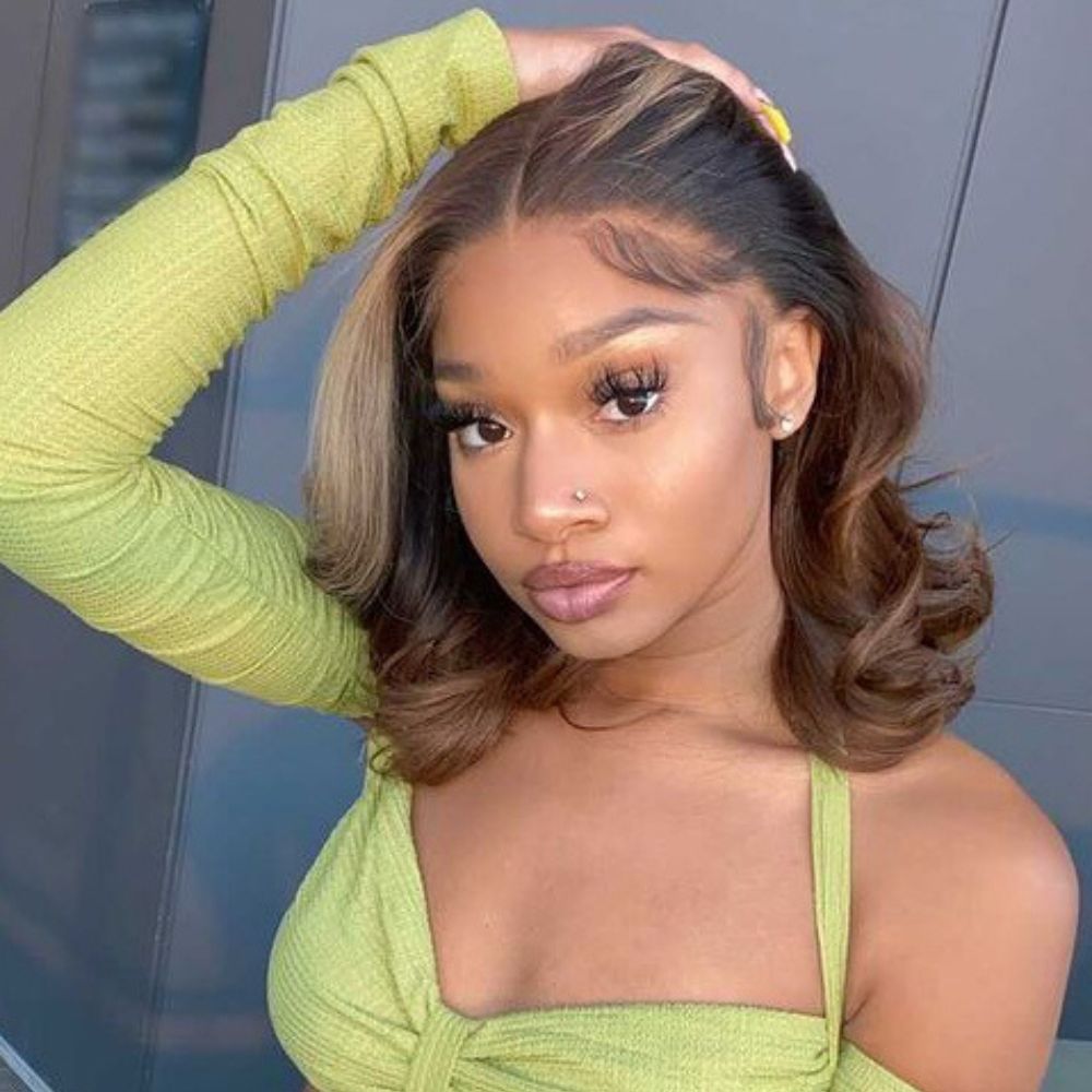 Layered Ombre Brown Highlight Body Wave Wig - Wigtrends