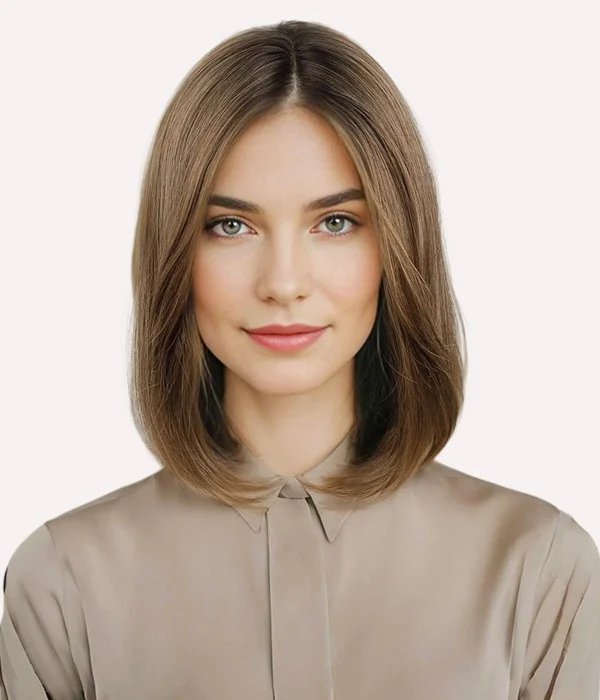 MAPLE MEDIUM BROWN BOB SYNTHETIC LACE FRONT WIG - Wigtrends