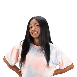 Medium - Length Natural Straight 100% Human Hair Lace Wigs - Wigtrends