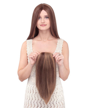 Mixed Brown Wig Hair Piece Human Hair Wig Hair accessories - Wigtrends