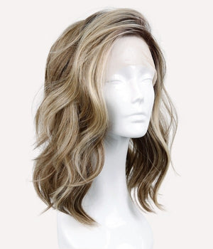 MODERN LUXE LIGHT BRUNETTE LONG WAVY SYNTHETIC LACE FRONT WIG - Wigtrends