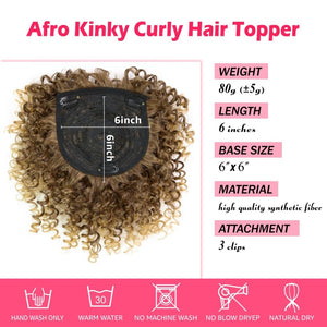 Natural Afro Kinky Curly Short Hair Toppers with Bangs Black Clip in human hair Wiglets Hair Pieces - Wigtrends
