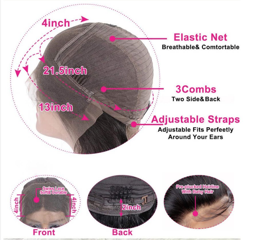 Natural Black 13*4 Lace Front Wigs Mid-part Curly Human Hair - Wigtrends