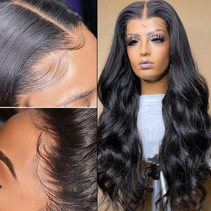 Natural Black Lace Closure Body Wave Human Hair - Wigtrends