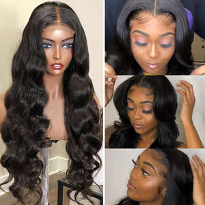 Natural Black Lace Closure Body Wave Human Hair - Wigtrends