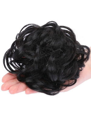 Natural Looking Curly Messy Bun Hair Piece Top Level - Wigtrends