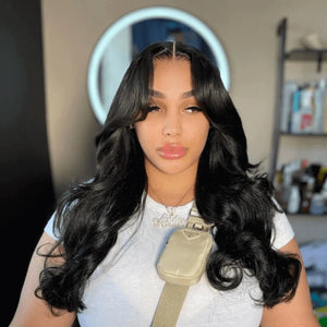 Natural Looking Curtain Bangs Lace Front Wig - Wigtrends