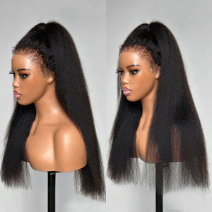 Natural Looking Kinky Straight Lace Wigs - Wigtrends
