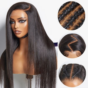 Natural Silky Straight Glueless Closure HD Lace 100% Human Hair Wigs - Wigtrends
