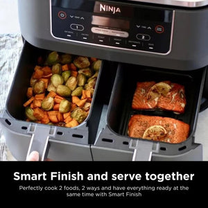 Ninja Foodi 6 - in - 1 FlexBasket Air Fryer with 7 - QT MegaZone & Basket Divider for Large Proteins & Full Meals, Smart Finish Cook 2 Foods 2 Ways, Family Sized Capacity, Air Fry, Roast & More - Wigtrends