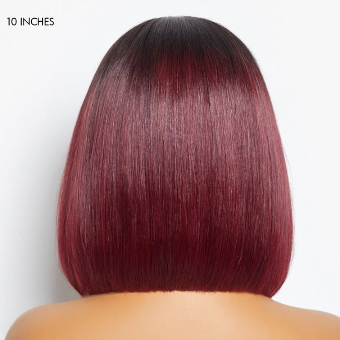 Ombre Highlight Silky Blunt Cut Bob Wigs - Wigtrends