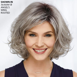 Paula Young Shannon Versafiber Wig Mid - Length, Straight Bob Wig In Heat - Resistant, Curlable Fiber/Multi - tonal Shades of Blonde, Grey, Brown, and Red - Wigtrends