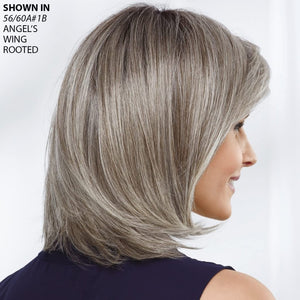 Paula Young Shannon Versafiber Wig Mid - Length, Straight Bob Wig In Heat - Resistant, Curlable Fiber/Multi - tonal Shades of Blonde, Grey, Brown, and Red - Wigtrends
