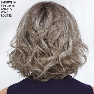 Paula Young Shannon Versafiber Wig Mid - Length, Straight Bob Wig In Heat - Resistant, Curlable Fiber/Multi - tonal Shades of Blonde, Grey, Brown, and Red - Wigtrends