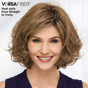 Paula Young Shannon Versafiber Wig Mid - Length, Straight Bob Wig In Heat - Resistant, Curlable Fiber/Multi - tonal Shades of Blonde, Grey, Brown, and Red - Wigtrends
