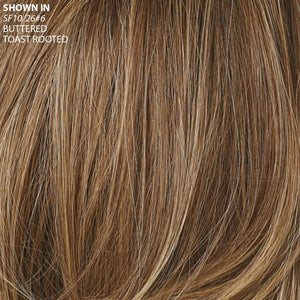 Paula Young Shannon Versafiber Wig Mid - Length, Straight Bob Wig In Heat - Resistant, Curlable Fiber/Multi - tonal Shades of Blonde, Grey, Brown, and Red - Wigtrends